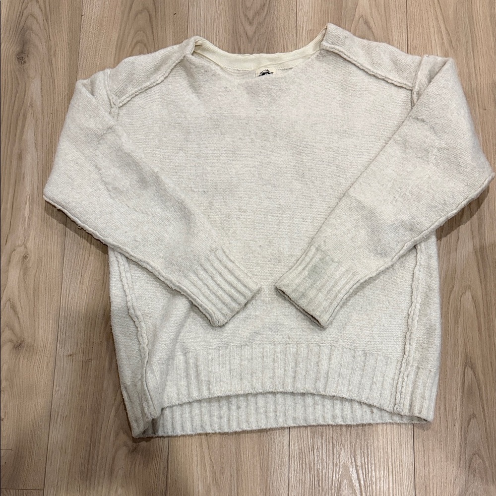 We The Free Cream Knit Pullover